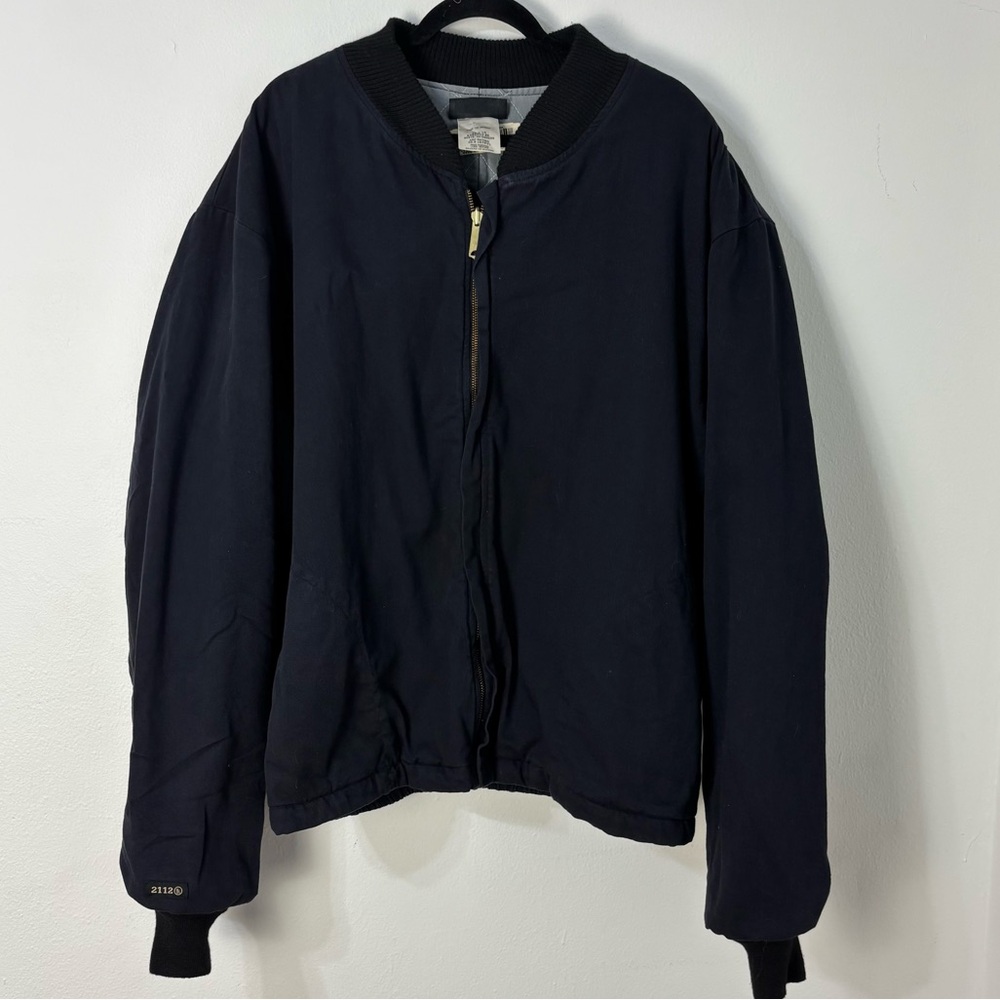 Workrite FR Mens 2XL Quilted Lining Navy Utility Jacket Workwear Flame-Resistant